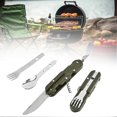 thumbnail image 3 of Multifunctional Stainless Steel Flatware Rustproof Food Grade Safety Cutlery for Camping Hiking, 3 of 5