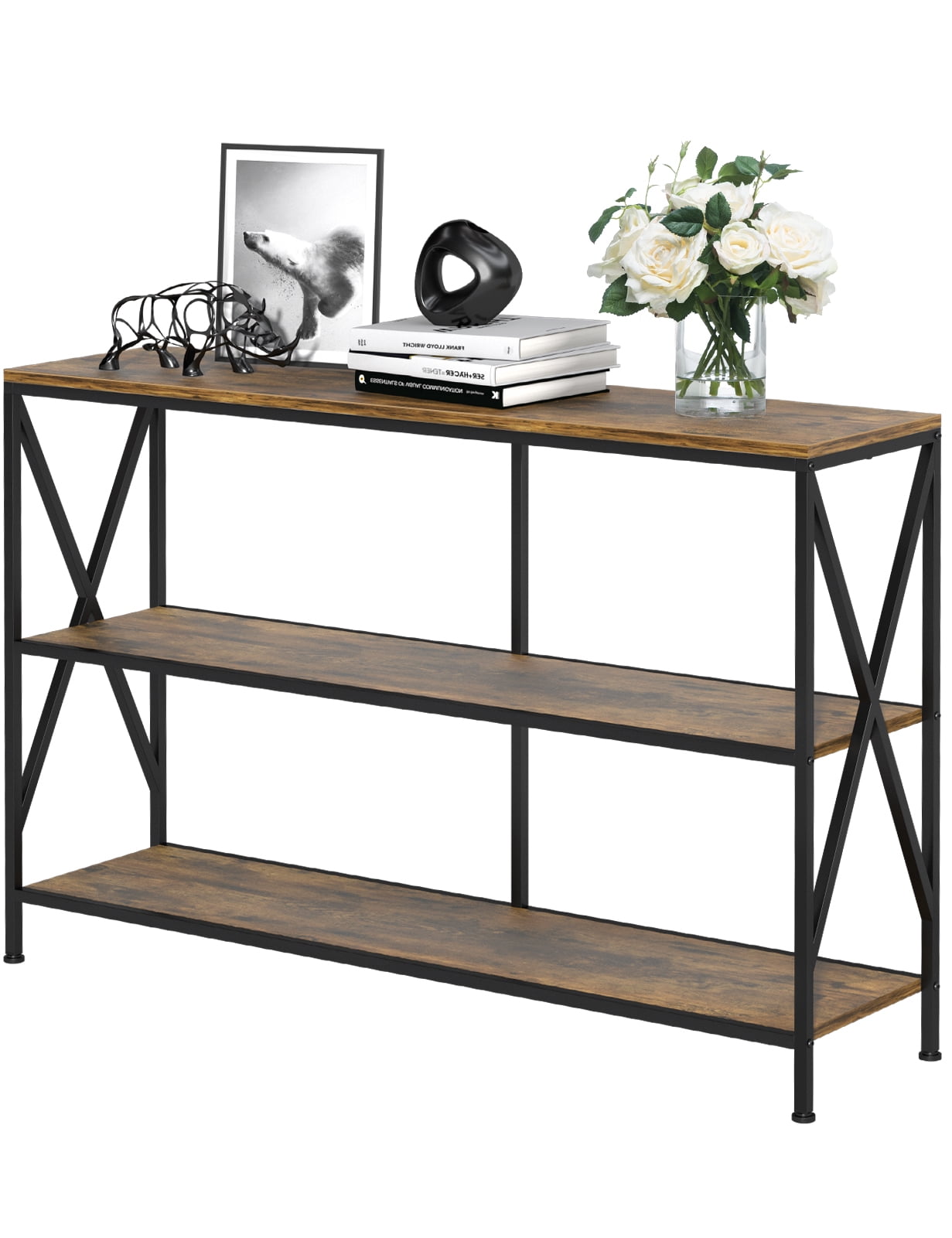 Behost 45inch Console Table, Sofa Table  Entryway  Table TV Stand  Living Room,  Material Wood Metal