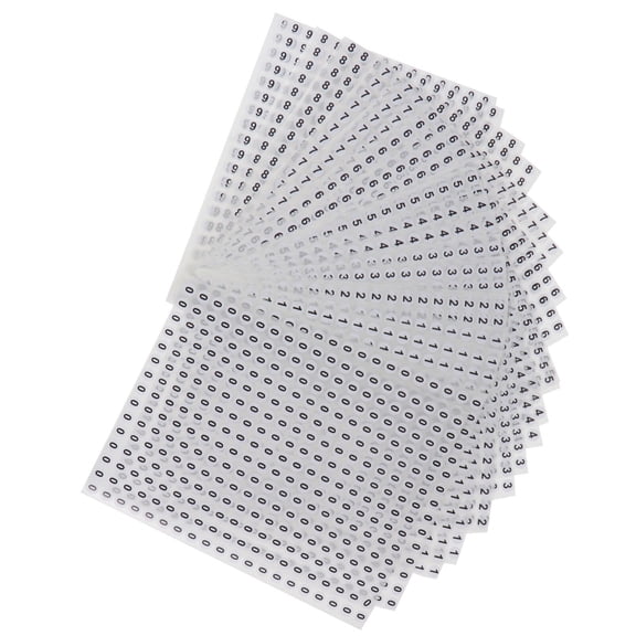 OULII 6000 Pieces White Round Self-Adhesive Number Stickers for Crafts, Labels, Scrapbooking and Organization