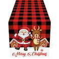 thumbnail image 4 of BGZLEU Christmas Table Runner ,Linen Red and Black Buffalo Check Plaid Table Runner 72 Inches Long Seasonal Winter Christmas Xmas Holiday Farmhouse Style Table Decoration, 4 of 8
