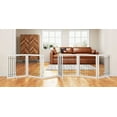thumbnail image 4 of STAROUS 30"H Freestanding Wire Dog Gate with Door, White, 6 Panels, X-Wide, 4 of 7