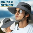 thumbnail image 2 of Ponytail Sun Bucket Hats for Women Men Wide Brim UPF 50+ Fishing & Beach Hats, 2 of 5