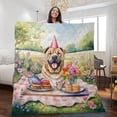 thumbnail image 2 of Happy Mother's Day Chinese Shar-Pei with Sweets and Flowers at a Picnic Quilt Blanket Dog Lover Cozy Comforter Throw Blanket - 13005, 2 of 5