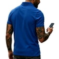 thumbnail image 3 of Golf Polo Shirts for Men 250 Years Of Liberty Usa Flag Print Golf Shirts Collared Button 4th Of July Vintage Polo Tshirt Short Sleeve Independence Day Independence Day Golf Shirts for Men,Blue L, 3 of 4