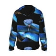 thumbnail image 3 of Uemuo Blue Viper Snake Pattern Women's Full Zip UPF 50+ Sun Protection Hoodie Jacket Long Sleeve Sun Shirt Hiking Outdoor Performance with Pockets-Large, 3 of 9