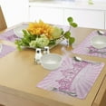 thumbnail image 4 of Ambesonne Girls Place Mats Set of 4, Pink Cartoon, Standard Size, Pink Pale Pink, 4 of 6