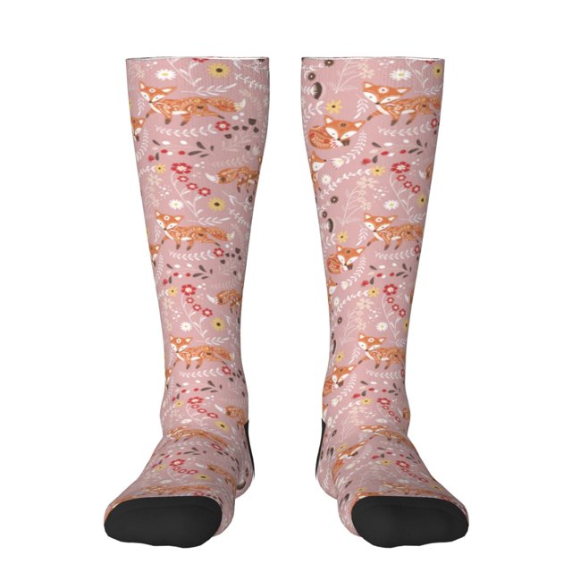 Balery Beautiful Fox Calcetines novedosos Calcetines deportivos Calcetines hasta la rodilla Calcetines de algodón Calcetines originales y geniales