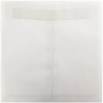 JAM Paper 9.5x9.5 Translucent Envelopes, Clear, 1000/Carton