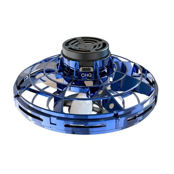 Graflsoa Flynova Mini UFO Drone with RGB Lights, USB Rechargeable, Stress Relief Flying Toy, Perfect Gift for Kids and Adults, Blue