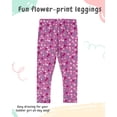 thumbnail image 3 of Disney Minnie Mouse Toddler Girls’ Outfit Set - Two Piece Long Sleeve Sweatshirt with Ruffle Shoulders & Floral Leggings (Multi, 5), 3 of 5