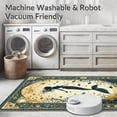 thumbnail image 5 of ODIKA 2'x3' Machine Washable Non-Slip Area Rug, Rustic Ocean Wave Motif High Traffic Rug with Pad, Gold, 30593, 5 of 8
