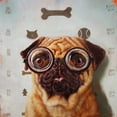 thumbnail image 2 of Heffernan, Lucia 26x26 Black Ornate Wood Framed with Double Matting Museum Art Print Titled - Canine Eye Exam, 2 of 4