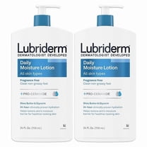 Lubriderm Daily Moisture Lotion Fragrance-Free 24 Ounce Normal to Dry Pack of 2