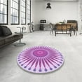 thumbnail image 4 of Ahgly Company Machine Washable Indoor Rectangle Transitional Blossom Pink Area Rugs, 5' x 7', 4 of 7