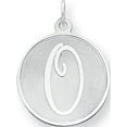 thumbnail image 1 of Sterling Silver Rhodium-Plated Brocaded Letter O Initial Charm (27 X 20) Made In United States qc4162o, 1 of 2