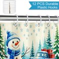 thumbnail image 3 of Gelasgo Winter Snowman Blue Truck Shower Curtain Polyester Fabric Waterproof Bathroom Curtains 72x72 Inch Christmas Pine Tree Decor, 3 of 5