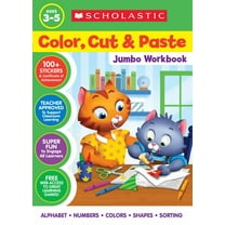SCHOLASTIC: Color, Cut and Paste Jumbo Workbook (Paperback)