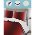 thumbnail image 4 of Quilts Queen Size, Red Black Grey Ombre Soft Comforter Bedding Set for Bed, Modern Abstract Art Gradient Lightweight Quilted Bedspread with Pillow Cover(2 Pieces) for All Season, 90x96 Inch, 4 of 6