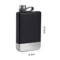 thumbnail image 5 of opvise 9 Oz Leak-proof Hip Flask with Screw Down Cap 304 Stainless Steel Tour Whiskey Wine Hip Flask for Travel Black, 5 of 8