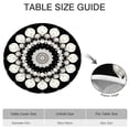 thumbnail image 6 of Black White Tie Dye Mandala Pattern Round Fitted Tablecloth with Elastic Edge,Dining Table Cover Waterproof,Outdoor Round Tablecloth for Camping,Dining,Indoor and Outdoor, 6 of 7