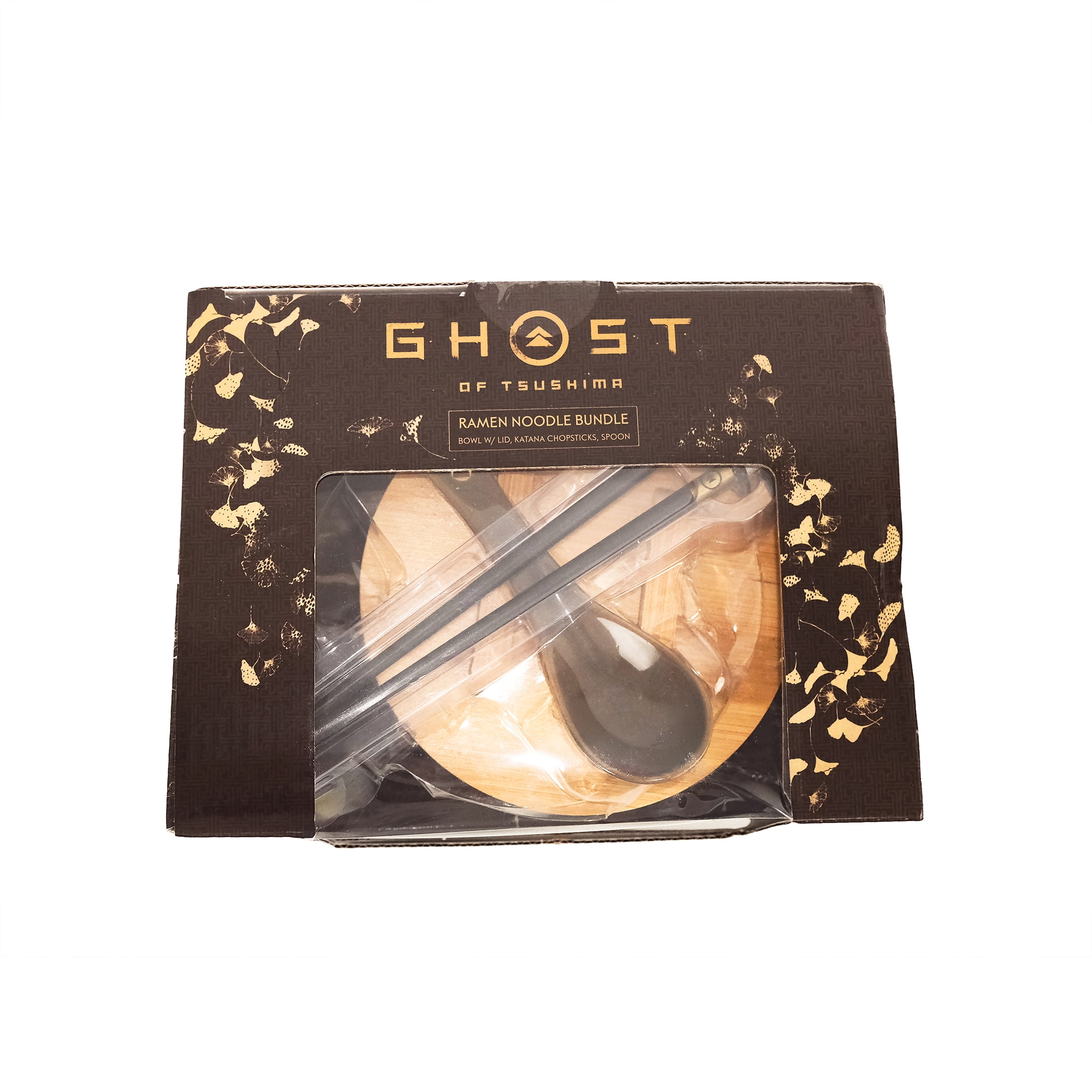 Sony Ghost of Tsushima, White Ceramic Noodle Bowl, Three Piece Set