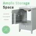 thumbnail image 3 of 20" Small Bathroom Vanity with Sink, Freestanding Cabinet with Adiustable Foot Pads and Door Shelf Storage, Drawer, Modern Bathroom Cabinet, Grey, 3 of 7