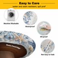 thumbnail image 3 of Elastic Fitted Round Tablecloth, Blue Coastal Starfish Waterproof Stretch Table Cover for 55"-60" Tables, Summer Eucalyptus Leaves Washable Outdoor Tablecloths for Patio, Picnic, Camping, 3 of 9
