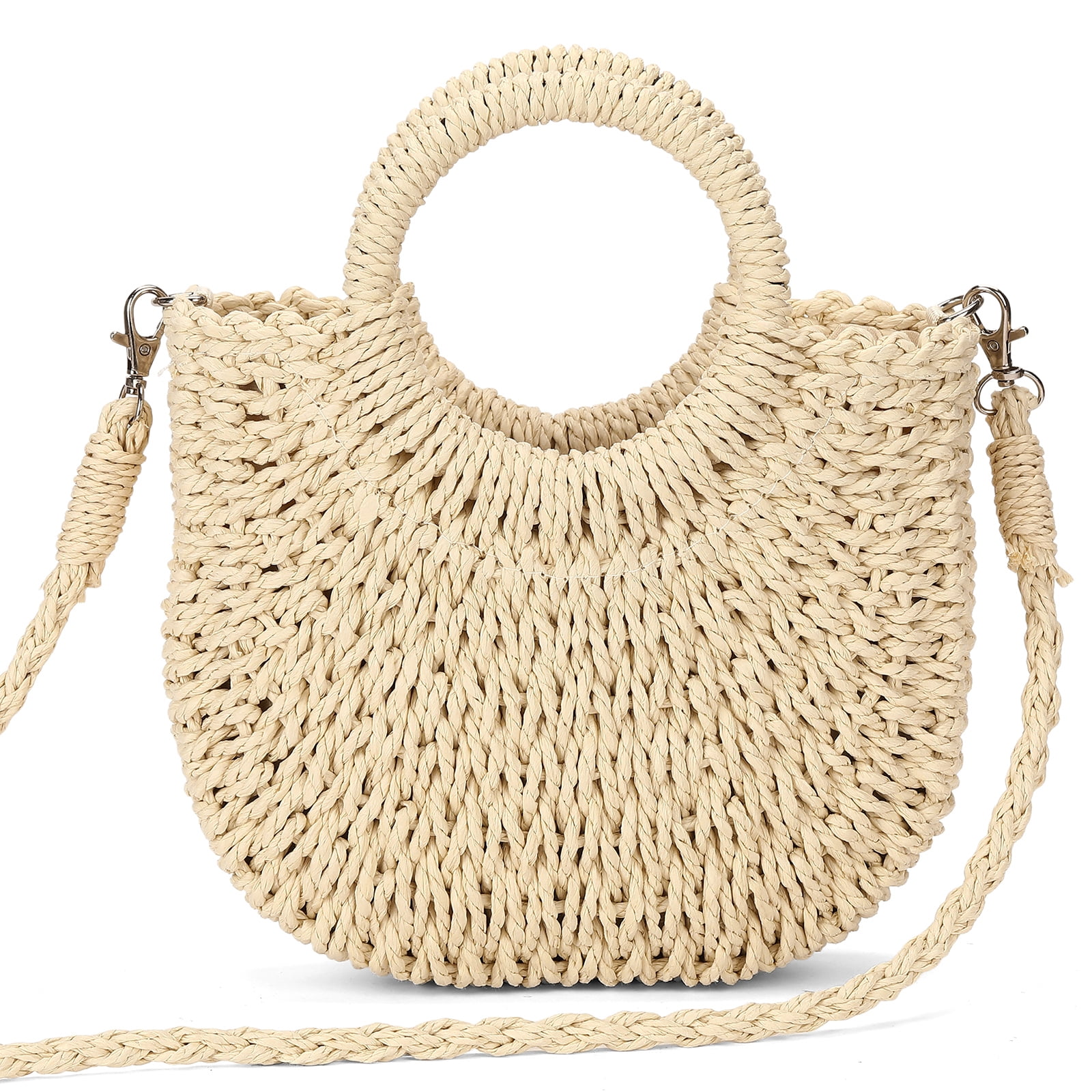 LOUEBICA Small Straw Crossbody Bag for Women Woven Summer Shoulder Phone Purse Beach Handbag for Vacation