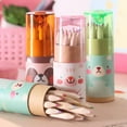 thumbnail image 2 of Cute Pencil Sharpener, Kawaii Manual Pencil Cutter,Mini Drawing Colored Pencils with Sharpener, Handheld Cartoon Coloring Pencil Accessory School Supplies for Kid Artists Writing Sketching 7 Pcs, 2 of 6
