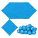 thumbnail image 1 of Envolturas de caramelo de papel de aluminio de 5x5 pulgadas, cuadradas de aluminio de cuadrícula fina, color azul, 100 piezas, 1 of 7