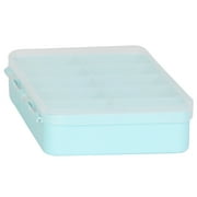 (2 pack) Everything Mary 10 Compartment Plastic Bead Storage Box, Teal (Single)
