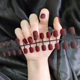 thumbnail image 1 of Short Color Wear Nail Nail Art Patch Simple Nail Piece GXW Nude Nail Fake U6I0, 1 of 9