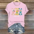 thumbnail image 5 of VBTAPA 2025 Summer Tops for Women Happy Easter T Shirt Cute Bunny Eggs Graphic Tees Casual Holiday Short Sleeve Tees Top Prime Sales of The Day Pink XXL, 5 of 6
