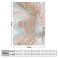 thumbnail image 4 of Chilfamy Rose Gold Glitter Coral Gray Pastel Marble  Throw Blanket for Couch Sofa Bed Office Travel Camping School Soft Flannel Blanket Cozy and Comfy  Decorative for All Seasons, 4 of 6