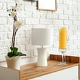 thumbnail image 3 of Simple Designs Ceramic Hourglass Table Lamp Off White, 3 of 10