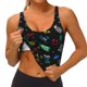 thumbnail image 3 of Fotbe Gamepads Sujetador Deportivo Largo sin Aros para Mujer con Almohadillas y Soporte Medio, Transpirable y Absorbente, Camiseta Tipo Chaleco o Tank Top-Large, 3 of 8