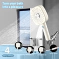 thumbnail image 4 of FEELSO Shower Head with Handheld, 4 Spray Mode High Pressure Showerhead for Bathroom Tub, White, 4 of 9