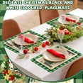 thumbnail image 7 of 6 Pcs Christmas Watercolor Placemats 12 x 17 Inches Xmas Plastic Placemats Set of 6 Wipeable Table Vinyl Mats for Dining Kitchen Indoor Outdoor Party Holiday Decoration (Green,Elegant), 7 of 7