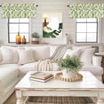 thumbnail image 4 of Lemon with Valance Curtain Green Leaves Flowers Window Valances Rod Pocket Short Curtains Window Treatments for Kitchen Bedroom Bathroom Laundry 60" x 14", 4 of 9