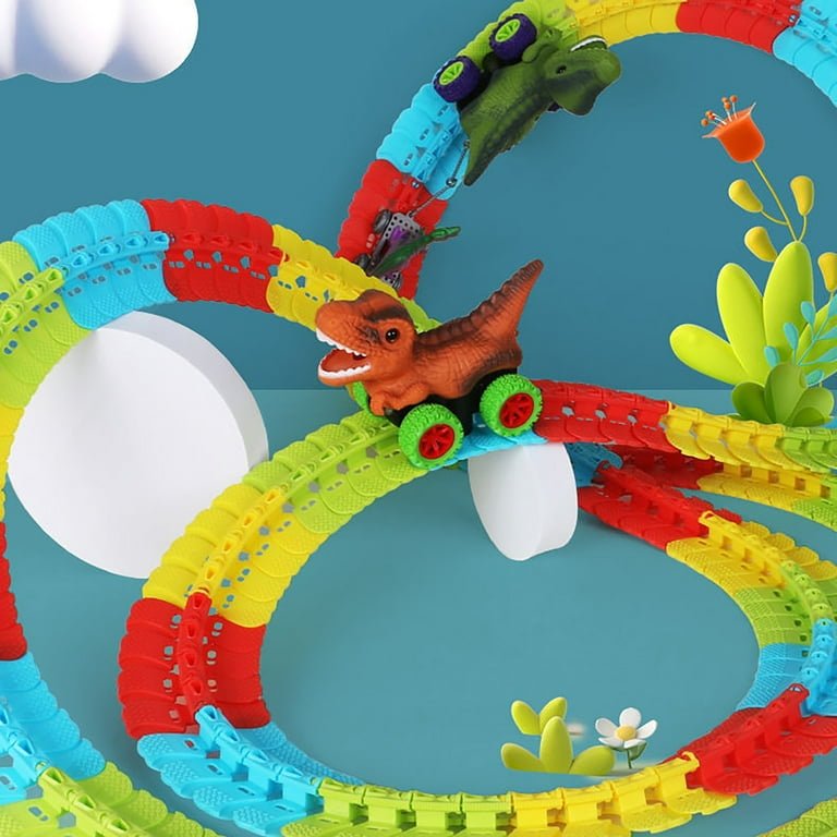 Dinosaur Train Set,Dinosaur Car Track Set,Anti Gravity Dinosaur