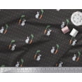 thumbnail image 2 of Soimoi Cotton Duck Fabric Carrot & Rabbit Dots Fabric Prints By Yard 42 Inch Wide, 2 of 3