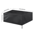 thumbnail image 1 of Funda impermeable para muebles de exterior BuyWeek color Negro 120*120*74 cm, 1 of 12