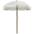 thumbnail image 2 of Outsunny 6.2' Beach Umbrella, Ruffled Outdoor Umbrella with Vented Canopy, Carry Bag, Light Gray, 2 of 9