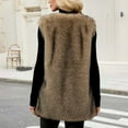 thumbnail image 7 of Ailaofu Womens Oversized Faux Fur Vests Sleeveless Open Front Cardigan Fuzzy Jacket Coat Outerwear 2025 Fall Winter, 7 of 7