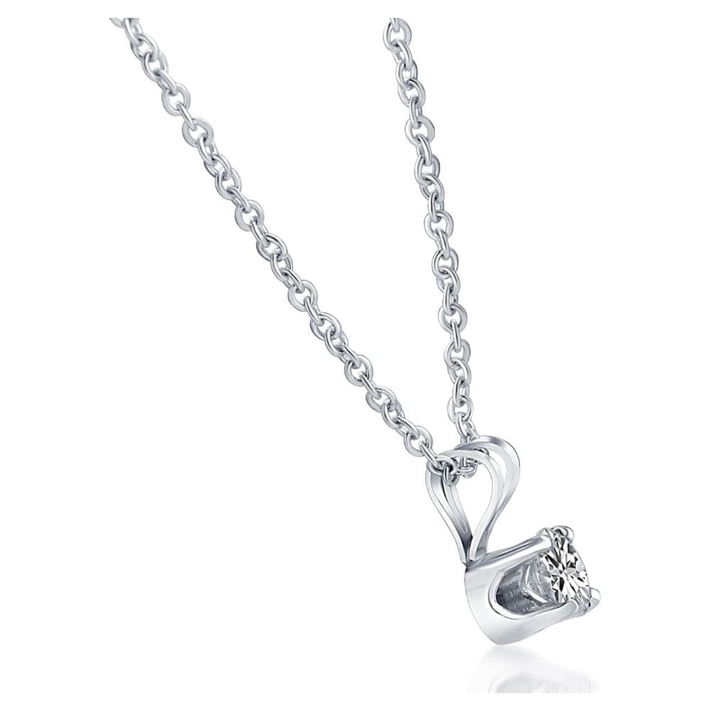 Pompeii 1/4CT Diamond Pendant 14K White Gold (H-I,I2-I3)