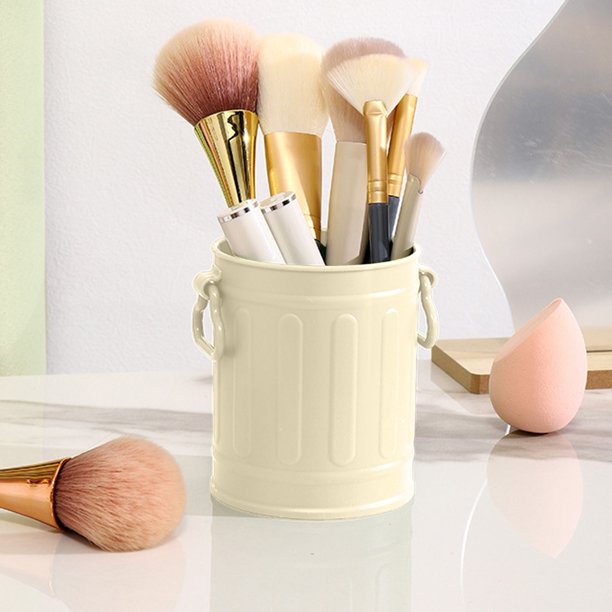 Caja de Almacenamiento de Plástico para Escritorio con Asas, 9.5x8x8cm, Organizador Multicompartimento para Material de Oficina, Pinceles de Maquillaje, Control Remoto