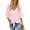01 Pink, variant on Womens Tops Summer Blouses V Neck Batwing Sleeve Tops Tie Knot Chiffon Button Down Casual Blouse