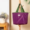 thumbnail image 1 of Bolsas de hombro de compras plegables Salvador Bolsa de comestibles reutilizable Violeta Grande, 1 of 10