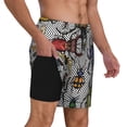 thumbnail image 2 of Fotbe Bright Insects Traje de Baño para Hombre – Shorts de Natación de Secado Rápido con Forro y Bolsillos-3X-Large, 2 of 6