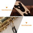 thumbnail image 3 of SHISUYAN Leather Saxophone Neck Strap Tenor Alto Soprano Saxophone Strap for Replacement, 3 of 8